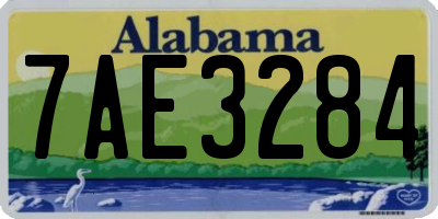 AL license plate 7AE3284