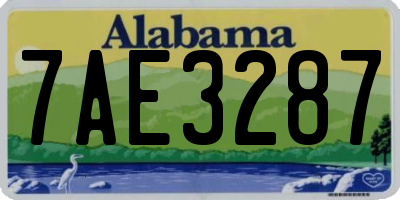 AL license plate 7AE3287