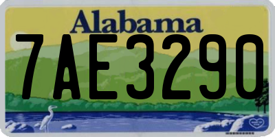 AL license plate 7AE3290