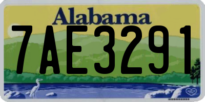 AL license plate 7AE3291