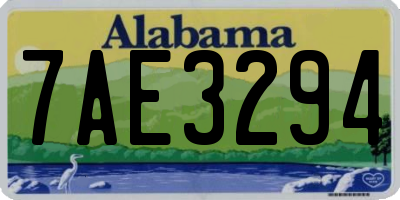 AL license plate 7AE3294