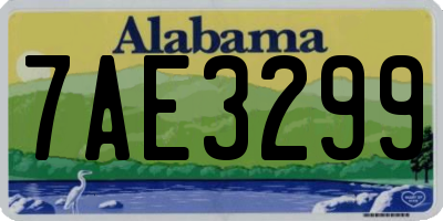 AL license plate 7AE3299