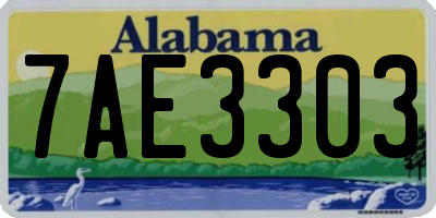 AL license plate 7AE3303