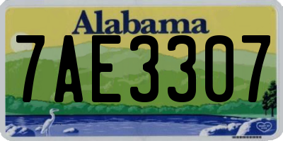 AL license plate 7AE3307