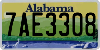 AL license plate 7AE3308