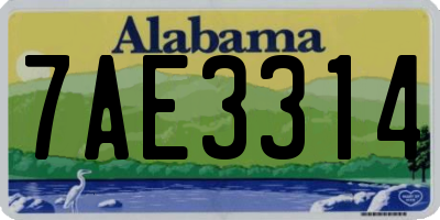 AL license plate 7AE3314