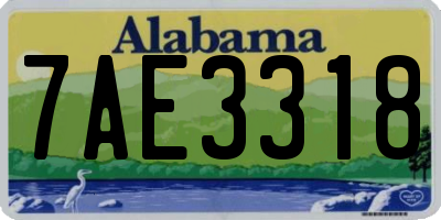 AL license plate 7AE3318