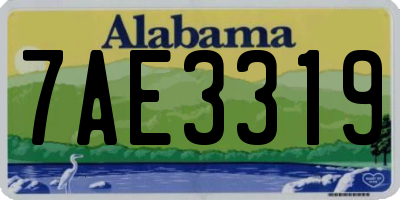 AL license plate 7AE3319