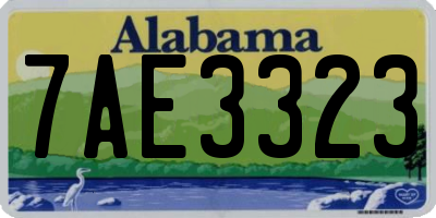 AL license plate 7AE3323