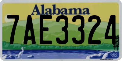 AL license plate 7AE3324