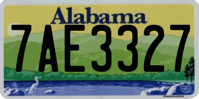 AL license plate 7AE3327