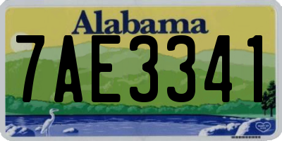 AL license plate 7AE3341