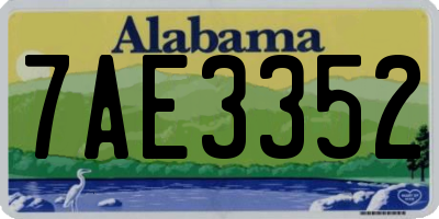 AL license plate 7AE3352