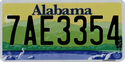 AL license plate 7AE3354