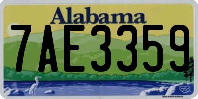 AL license plate 7AE3359