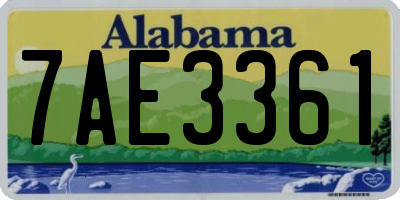 AL license plate 7AE3361