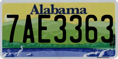 AL license plate 7AE3363