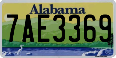 AL license plate 7AE3369
