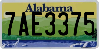 AL license plate 7AE3375