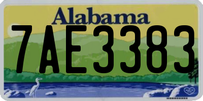 AL license plate 7AE3383