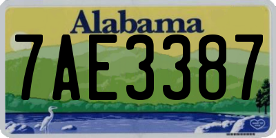 AL license plate 7AE3387