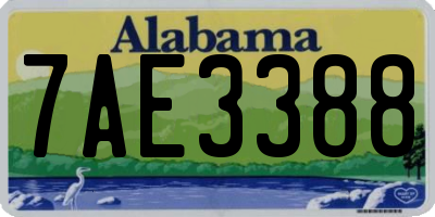 AL license plate 7AE3388