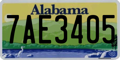 AL license plate 7AE3405