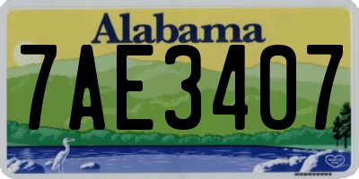 AL license plate 7AE3407