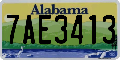 AL license plate 7AE3413