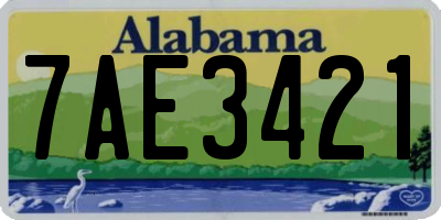 AL license plate 7AE3421
