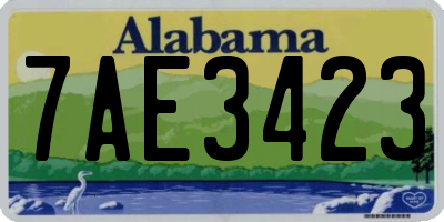 AL license plate 7AE3423