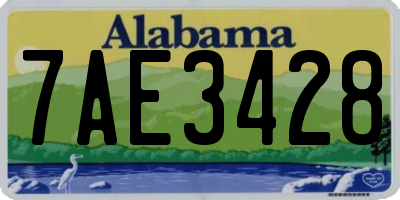 AL license plate 7AE3428