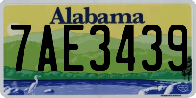 AL license plate 7AE3439