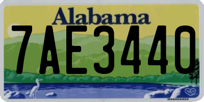 AL license plate 7AE3440