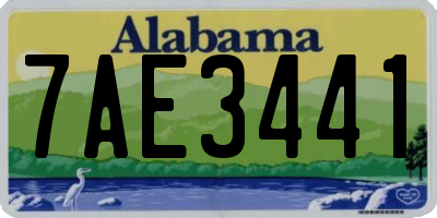 AL license plate 7AE3441