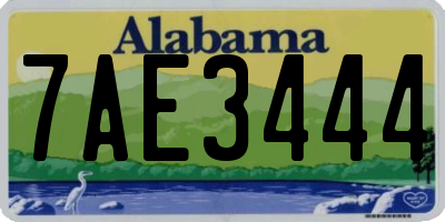 AL license plate 7AE3444