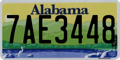 AL license plate 7AE3448