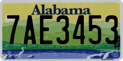 AL license plate 7AE3453