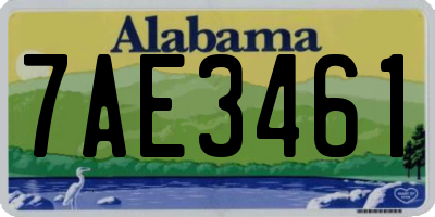 AL license plate 7AE3461