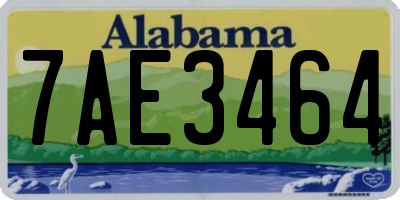 AL license plate 7AE3464