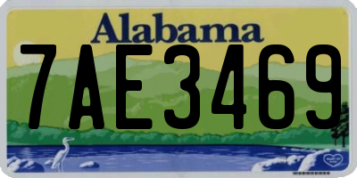 AL license plate 7AE3469