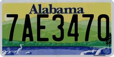 AL license plate 7AE3470
