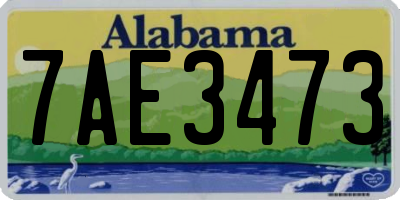AL license plate 7AE3473