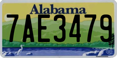 AL license plate 7AE3479