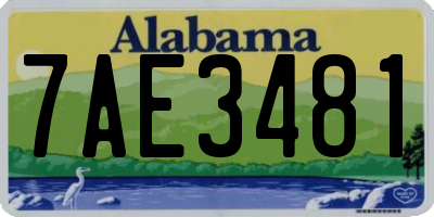 AL license plate 7AE3481
