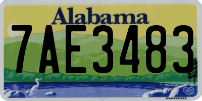 AL license plate 7AE3483