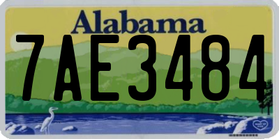 AL license plate 7AE3484