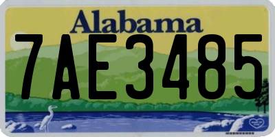 AL license plate 7AE3485