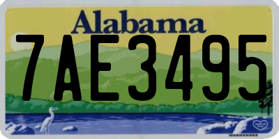 AL license plate 7AE3495