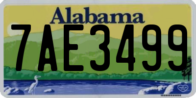 AL license plate 7AE3499